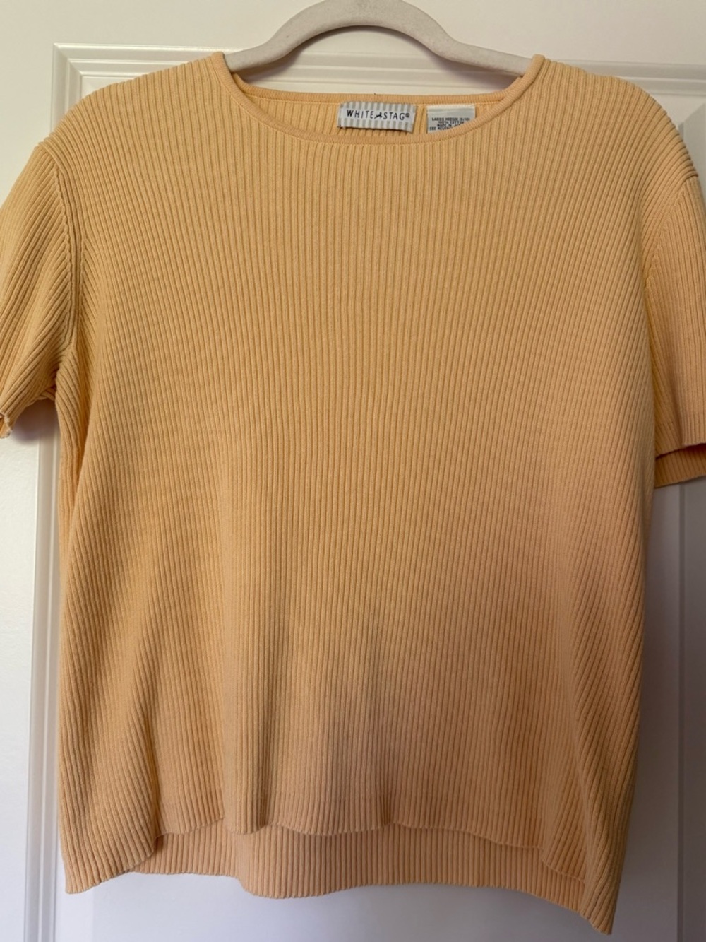 Vintage Butter Yellow 100% Knit Cotton top